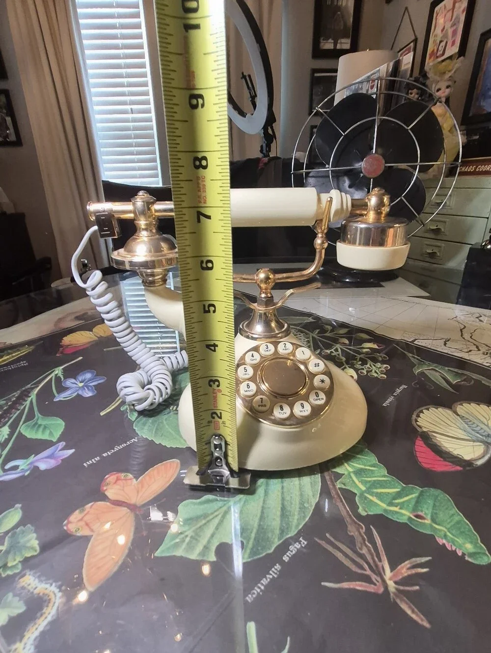 Vintage Cream and Gold Rotary Phone by TELECONCEPTS
